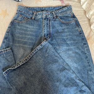 very long wide leg jeans